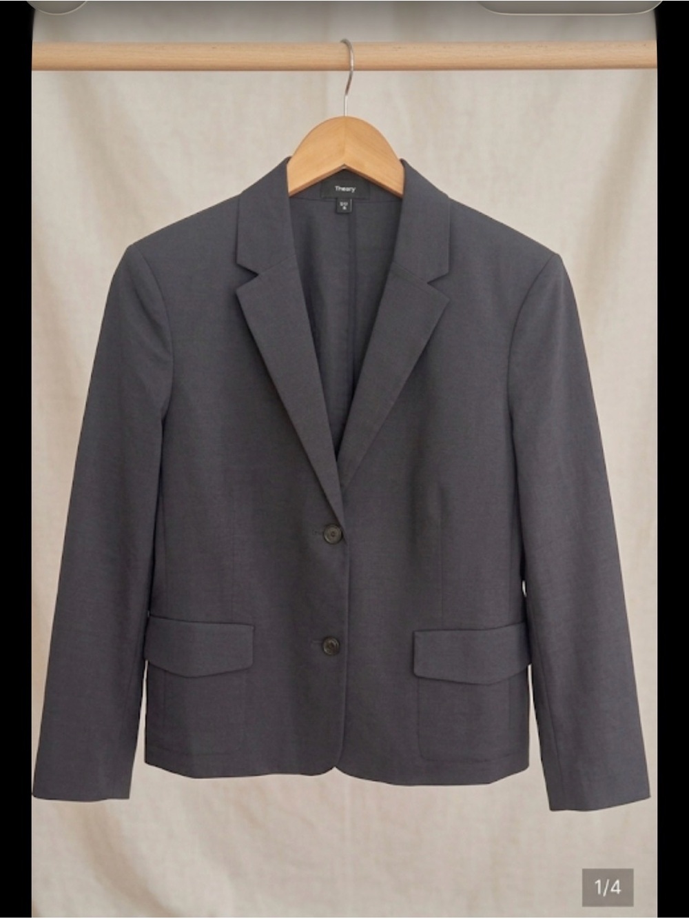 Theory Women's Black Two-Button Blazer size 14